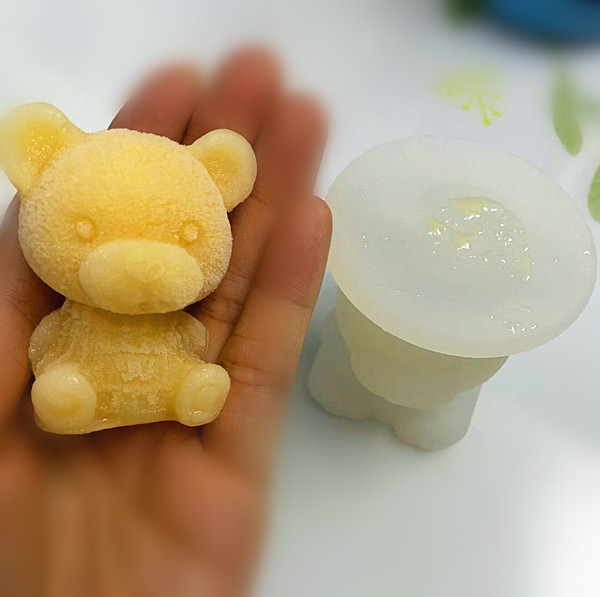 Production Customized Net Red Coffee Ice Bear Silicone Mold DIY Chocolate Bear Ice Cube Mold Bear Ice Tray