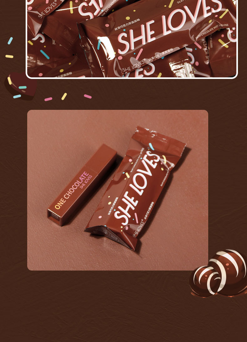 Spot Sheloves Chocolate Matte Lip Gloss Matte Non-Fading Lipstick Female Student Lip Glaze Lipstick Kit Spot Sheloves Chocolate Matte Lip Gloss Matte Non-Fading Lipstick Female Student Lip Glaze Lipstick Kit