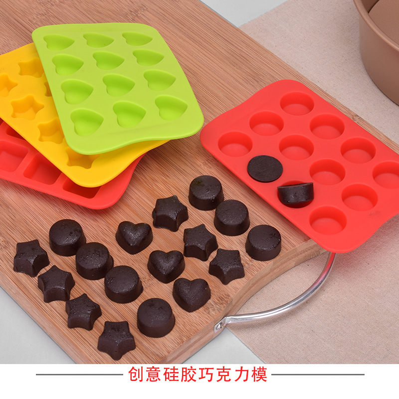 Silicone Chocolate Mold Multi-Shape Flexible Ice Cube Mold Box Whiskey Cake Decoration Ice Tray Baking Mold