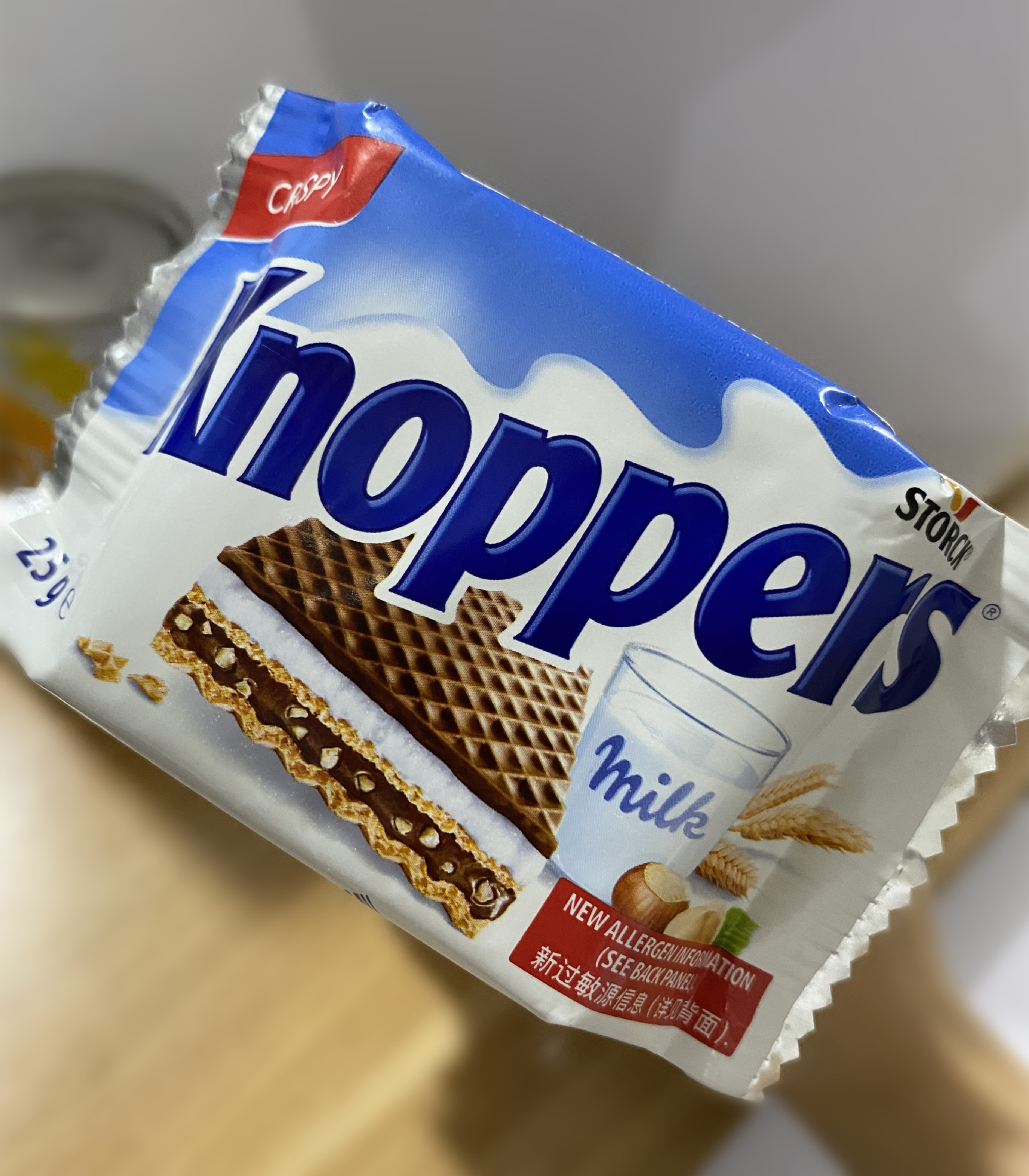 German Imported Wafer Knoppers Milk Hazelnut Chocolate Wafer Biscuits 10-Piece Bag/Single Piece