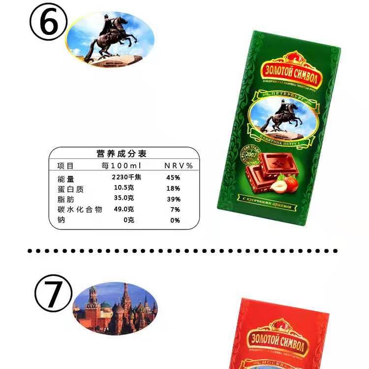 Russian Imported Castle Chocolate 80G Siberian Hazelnut Sandwich Milk Nuts Row Casual Snacks 4 Yuan Free Shipping