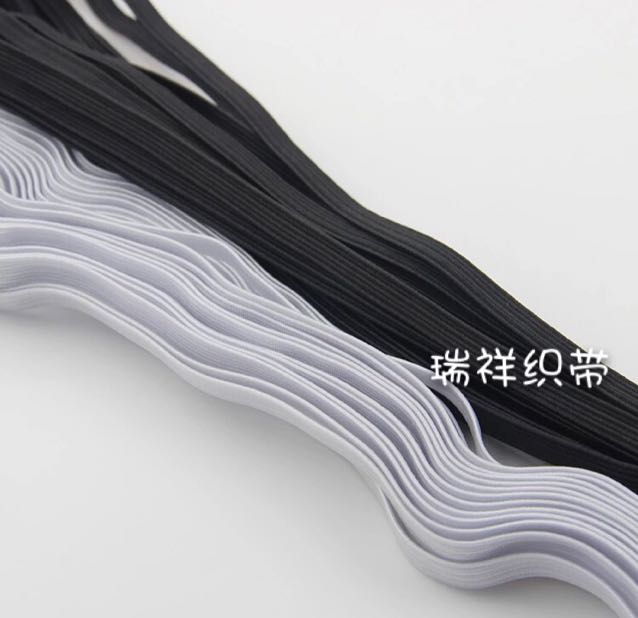 Imported Black and White Elastic Band Rubber Band Accessories 0.3-1.2