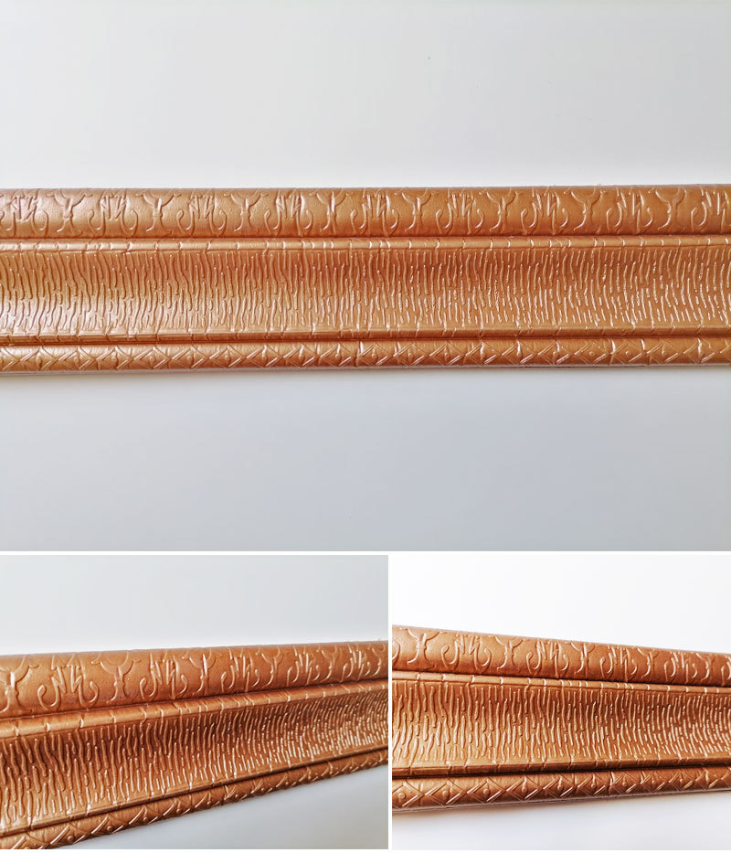 New Waistline Skirting Line Self-Adhesive Stereo Wall Stickers 3D Foam Edge Banding Border Waterproof Anti-Collision 