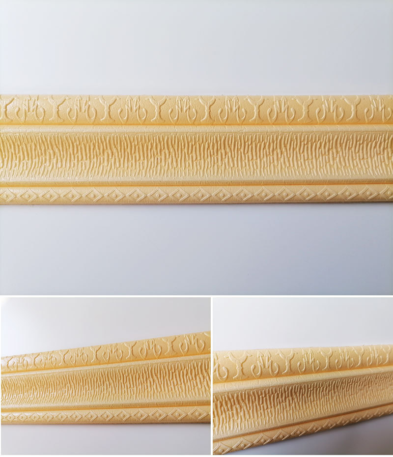 New Waistline Skirting Line Self-Adhesive Stereo Wall Stickers 3D Foam Edge Banding Border Waterproof Anti-Collision 