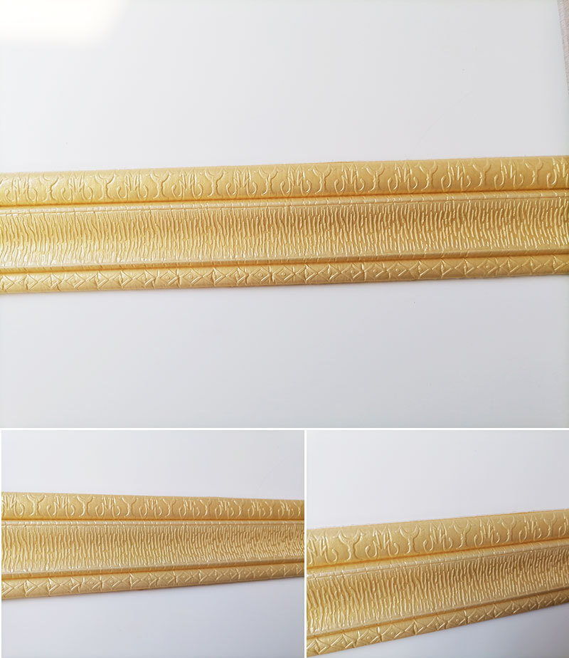 New Waistline Skirting Line Self-Adhesive Stereo Wall Stickers 3D Foam Edge Banding Border Waterproof Anti-Collision 