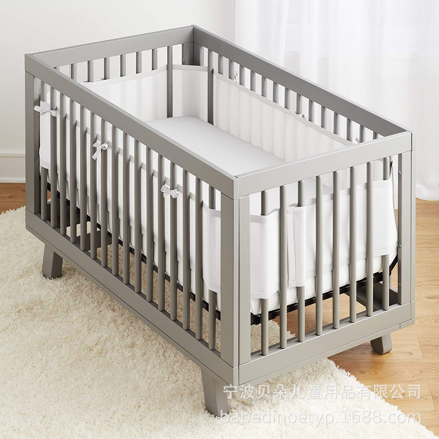 Baby Bed Fence Spring and Summer 3D Breathable Baby Anti-Collision Bedding Kit Removable and Washable  Anti Collision