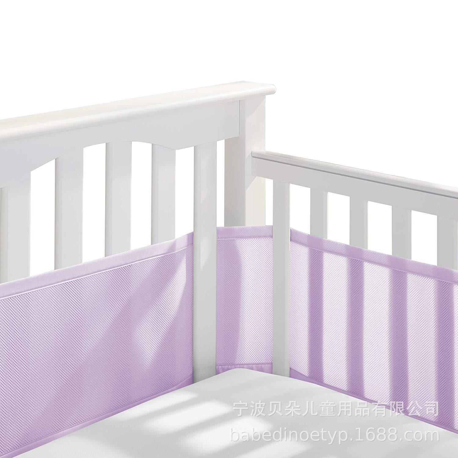 Baby Bed Fence Spring and Summer 3D Breathable Baby Anti-Collision Bedding Kit Removable and Washable  Anti Collision