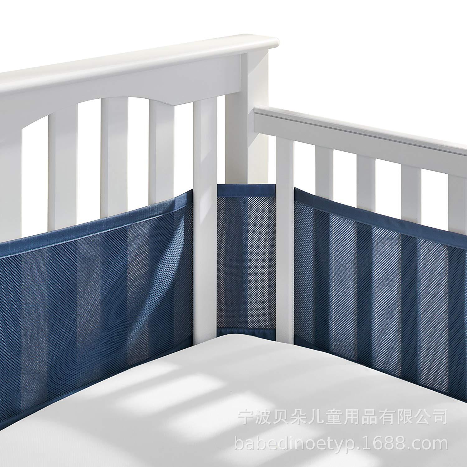 Baby Bed Fence Spring and Summer 3D Breathable Baby Anti-Collision Bedding Kit Removable and Washable  Anti Collision