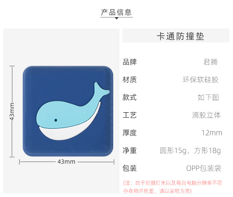 Home Wall Cartoon Collision Pad behind the Door Handle Anti-Collision Sticker Wall Cartoon Buffer Mute Protective Pad