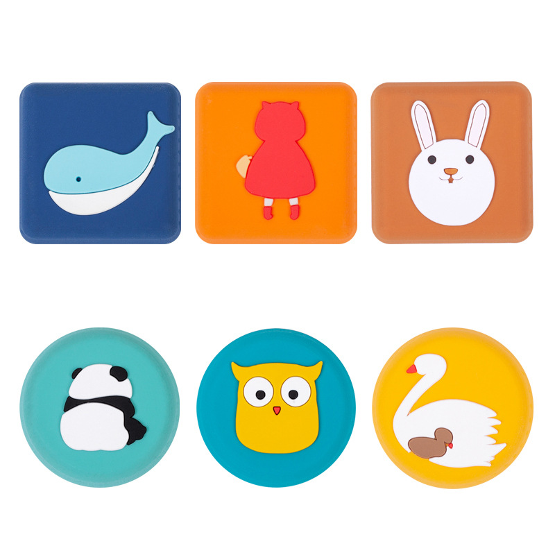 Home Wall Cartoon Collision Pad behind the Door Handle Anti-Collision Sticker Wall Cartoon Buffer Mute Protective Pad