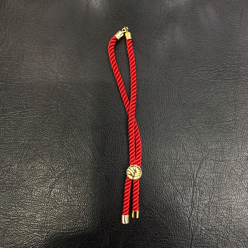 DIY Gilding 18K gold Germany imported Milan rope adjustable hand rope bracelet Red rope transfer