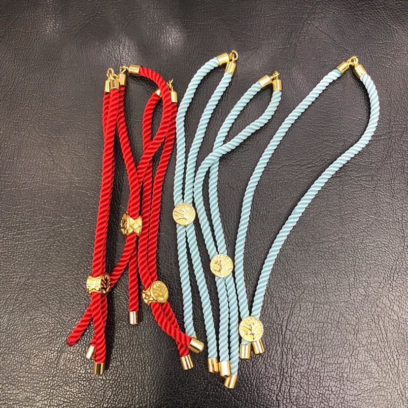 DIY Gilding 18K gold Germany imported Milan rope adjustable hand rope bracelet Red rope transfer