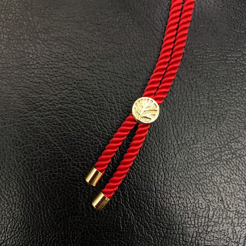 DIY Gilding 18K gold Germany imported Milan rope adjustable hand rope bracelet Red rope transfer