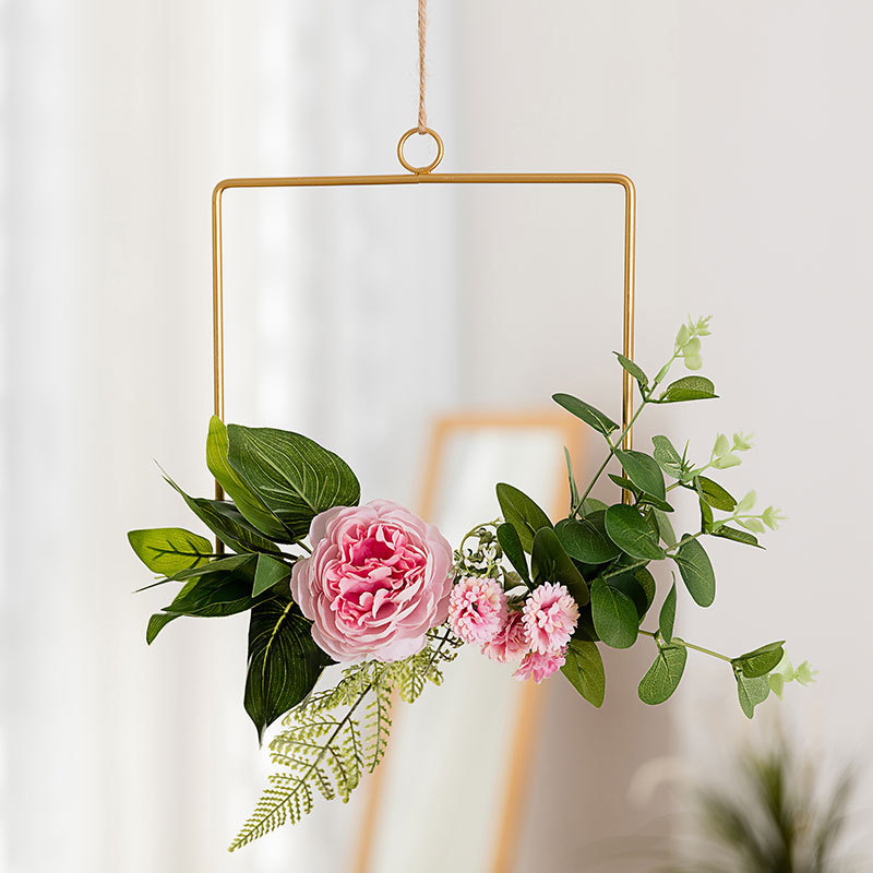  Wall Flower Decoration Ins Style Iron Wall Bracelet Charm Artificial Flower Home Decoration Wall Artificial Flower