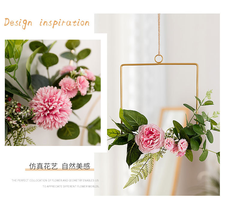 Wall Flower Decoration Ins Style Iron Wall Bracelet Charm Artificial Flower Home Decoration Wall Artificial Flower Wall Flower Decoration Ins Style Iron Wall Bracelet Charm Artificial Flower Home Decoration Wall Artificial Flower