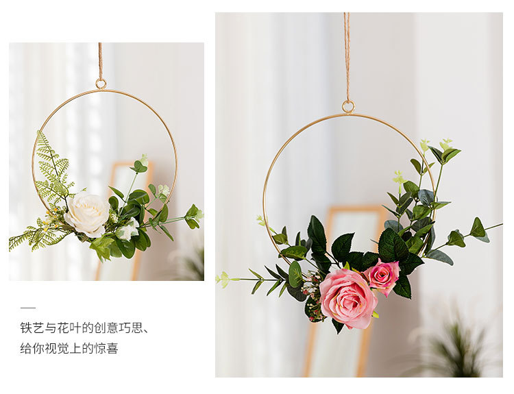 Wall Flower Decoration Ins Style Iron Wall Bracelet Charm Artificial Flower Home Decoration Wall Artificial Flower Wall Flower Decoration Ins Style Iron Wall Bracelet Charm Artificial Flower Home Decoration Wall Artificial Flower