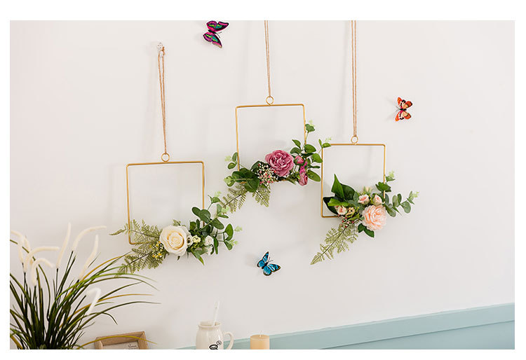 Wall Flower Decoration Ins Style Iron Wall Bracelet Charm Artificial Flower Home Decoration Wall Artificial Flower Wall Flower Decoration Ins Style Iron Wall Bracelet Charm Artificial Flower Home Decoration Wall Artificial Flower