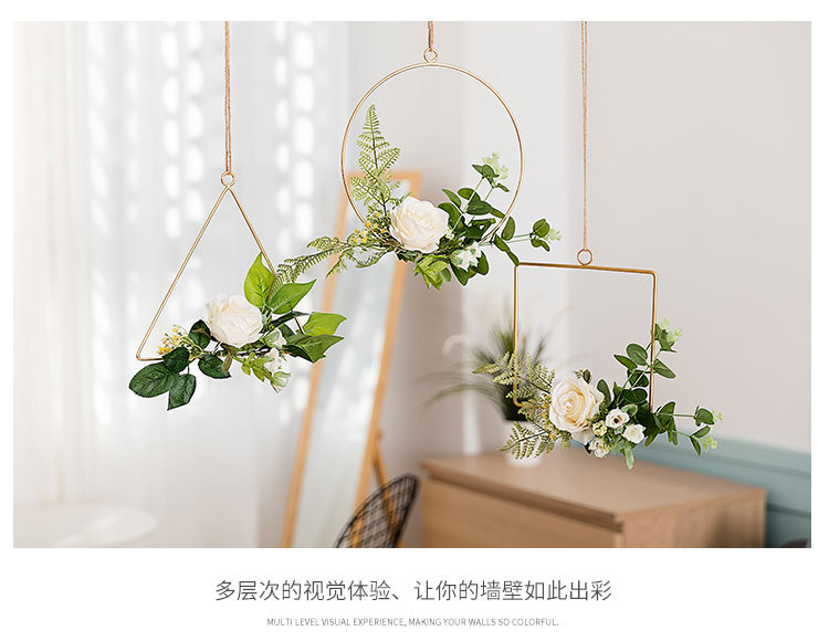 Wall Flower Decoration Ins Style Iron Wall Bracelet Charm Artificial Flower Home Decoration Wall Artificial Flower Wall Flower Decoration Ins Style Iron Wall Bracelet Charm Artificial Flower Home Decoration Wall Artificial Flower