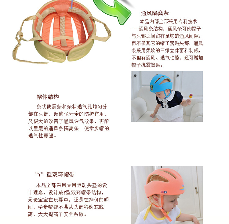 Songzhilong Baby Toddler Cap Anti-Collision Cap Baby Helmet Protective Cap Baby Supplies Toddler Cap Children's Cap