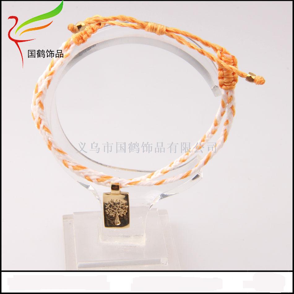 Color imported wax rope hand-knitted bracelet