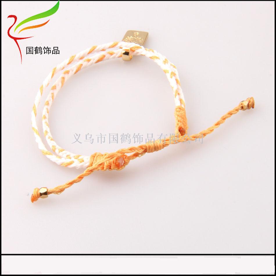 Color imported wax rope hand-knitted bracelet
