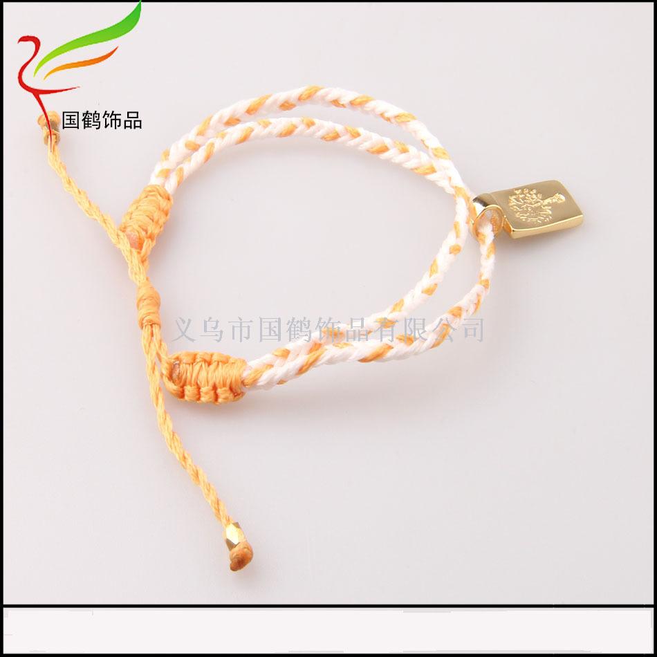 Color imported wax rope hand-knitted bracelet