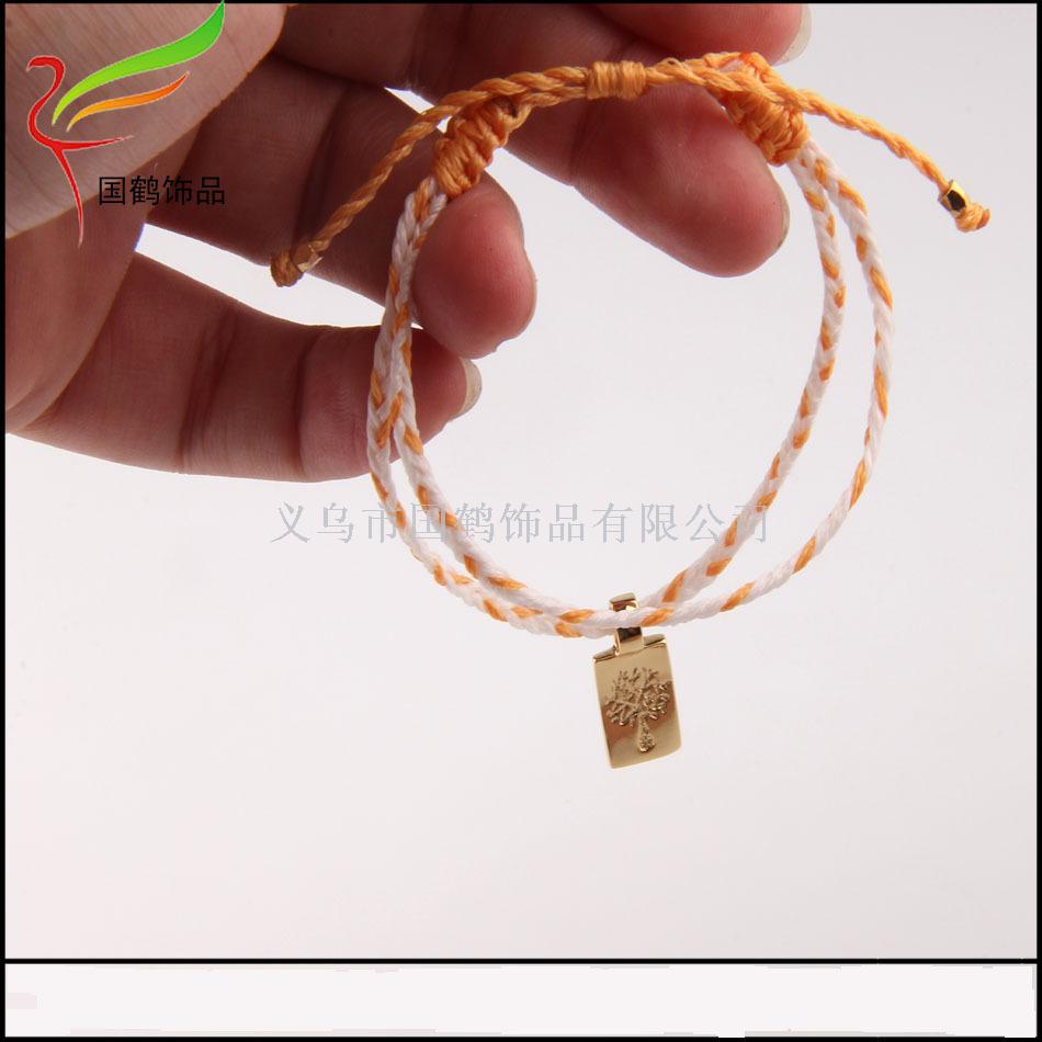 Color imported wax rope hand-knitted bracelet