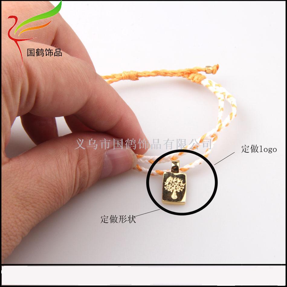 Color imported wax rope hand-knitted bracelet