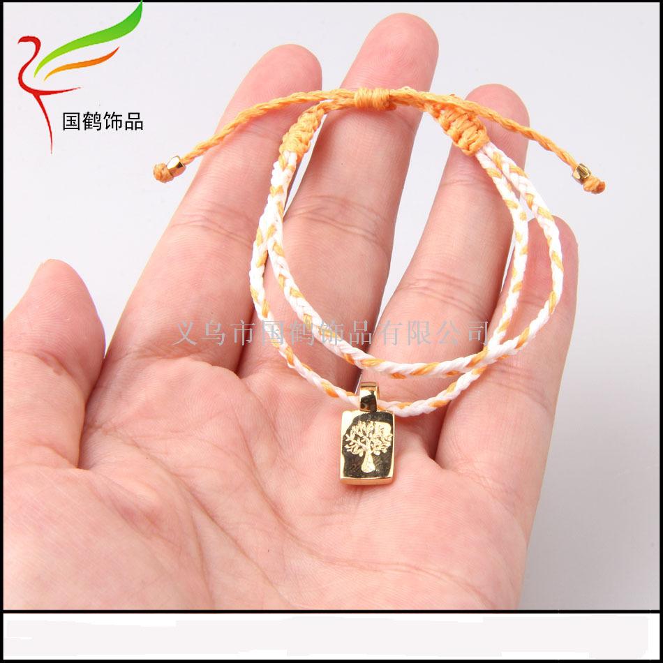 Color imported wax rope hand-knitted bracelet