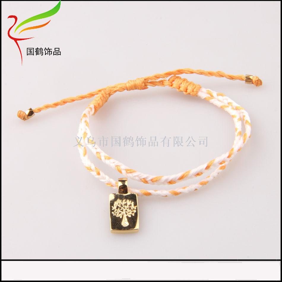 Color imported wax rope hand-knitted bracelet