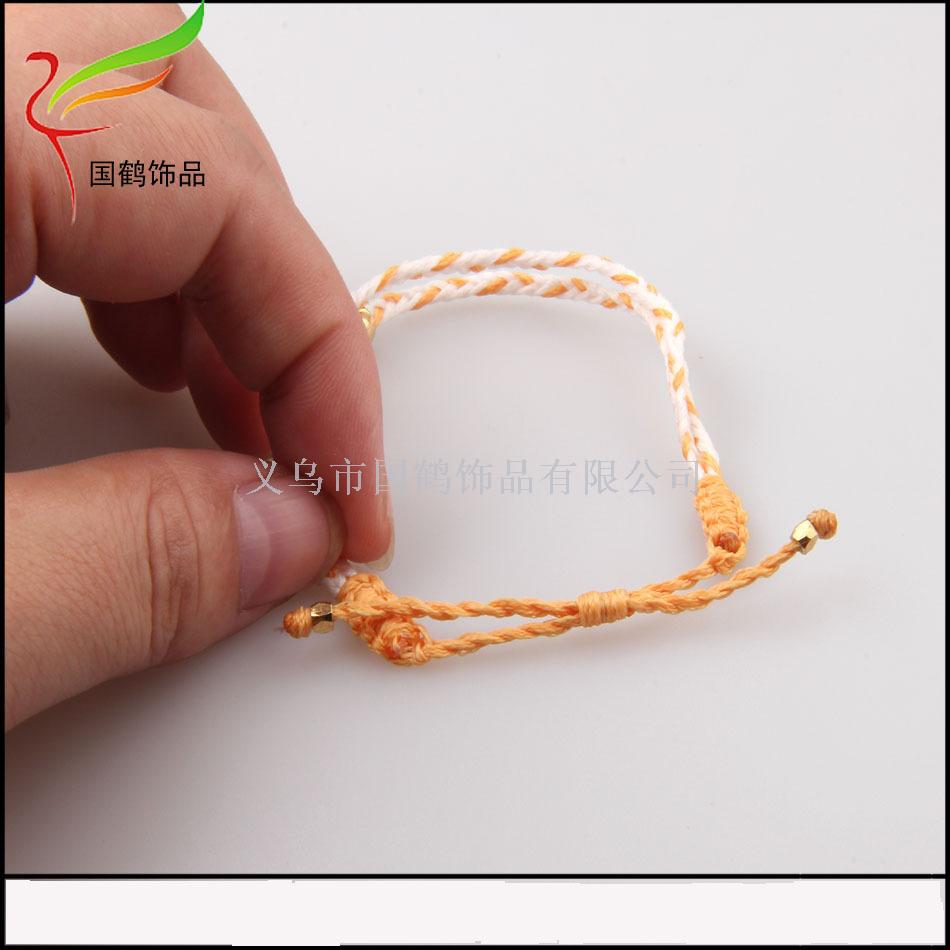 Color imported wax rope hand-knitted bracelet