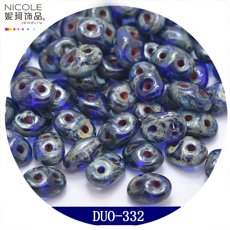 Superduo Double Hole Flat Beads G Imported 2.5 * 5mm Pig Nose Bracelet Accessories 5G Pack Nicole Jewelry Superduo Double Hole Flat Beads G Imported 2.5 * 5mm Pig Nose Bracelet Accessories 5G Pack Nicole Jewelry