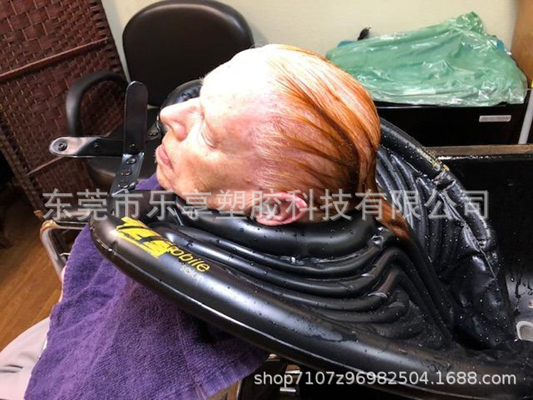 Inflatable Ear Protection Shampoo Pad PVC Inflatable Shampoo Basin Medical Portable Shampoo Protection Mat Shampoo Basin