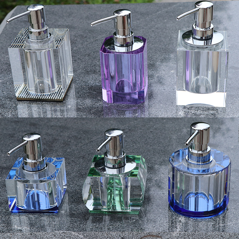 Hotel KTV crystal hand sanitizer bottle soap bottle glass hand sanitizer bottle shampoo bath lotion bottle Bathroom bath