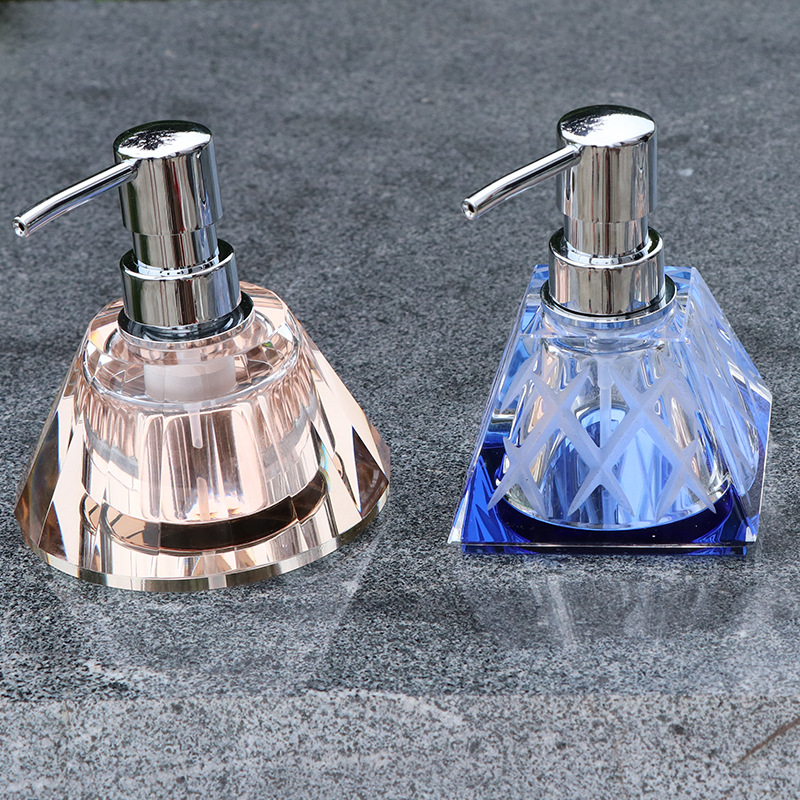 Hotel KTV crystal hand sanitizer bottle soap bottle glass hand sanitizer bottle shampoo bath lotion bottle Bathroom bath