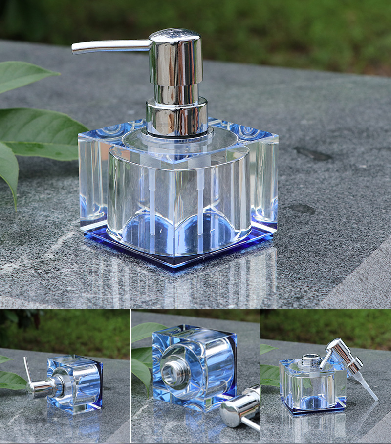 Hotel KTV crystal hand sanitizer bottle soap bottle glass hand sanitizer bottle shampoo bath lotion bottle Bathroom bath