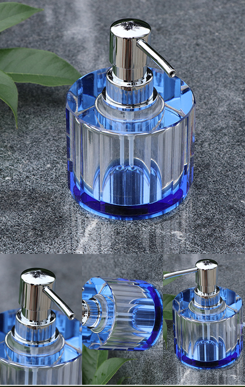 Hotel KTV crystal hand sanitizer bottle soap bottle glass hand sanitizer bottle shampoo bath lotion bottle Bathroom bath