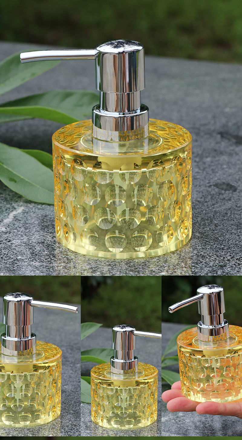 Hotel KTV crystal hand sanitizer bottle soap bottle glass hand sanitizer bottle shampoo bath lotion bottle Bathroom bath