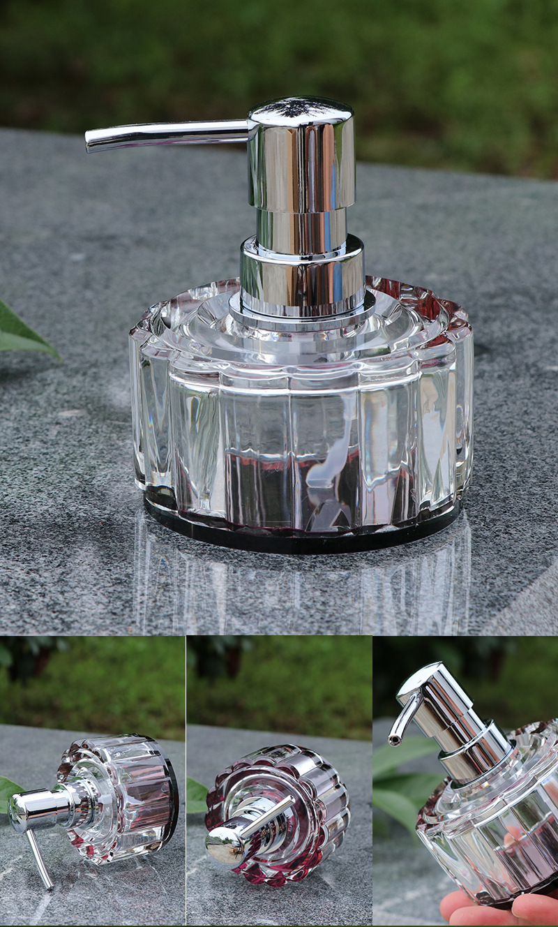 Hotel KTV crystal hand sanitizer bottle soap bottle glass hand sanitizer bottle shampoo bath lotion bottle Bathroom bath
