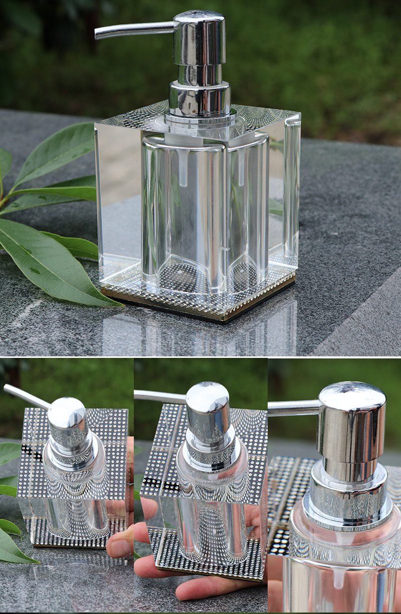 Hotel KTV crystal hand sanitizer bottle soap bottle glass hand sanitizer bottle shampoo bath lotion bottle Bathroom bath