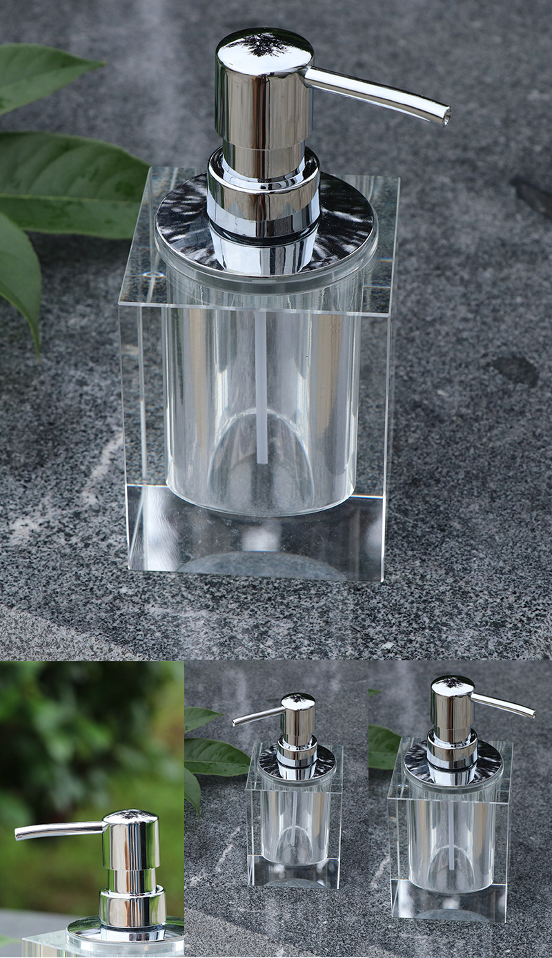 Hotel KTV crystal hand sanitizer bottle soap bottle glass hand sanitizer bottle shampoo bath lotion bottle Bathroom bath