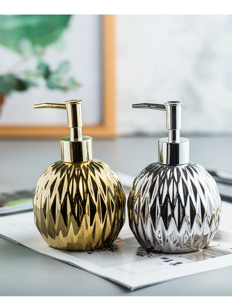 Ceramic Light Luxury hand sanitizer bottle Body wash Shampoo lotion bottle Press bottle in hotel Guesthouse bathroom Ceramic Light Luxury hand sanitizer bottle Body wash Shampoo lotion bottle Press bottle in hotel Guesthouse bathroom