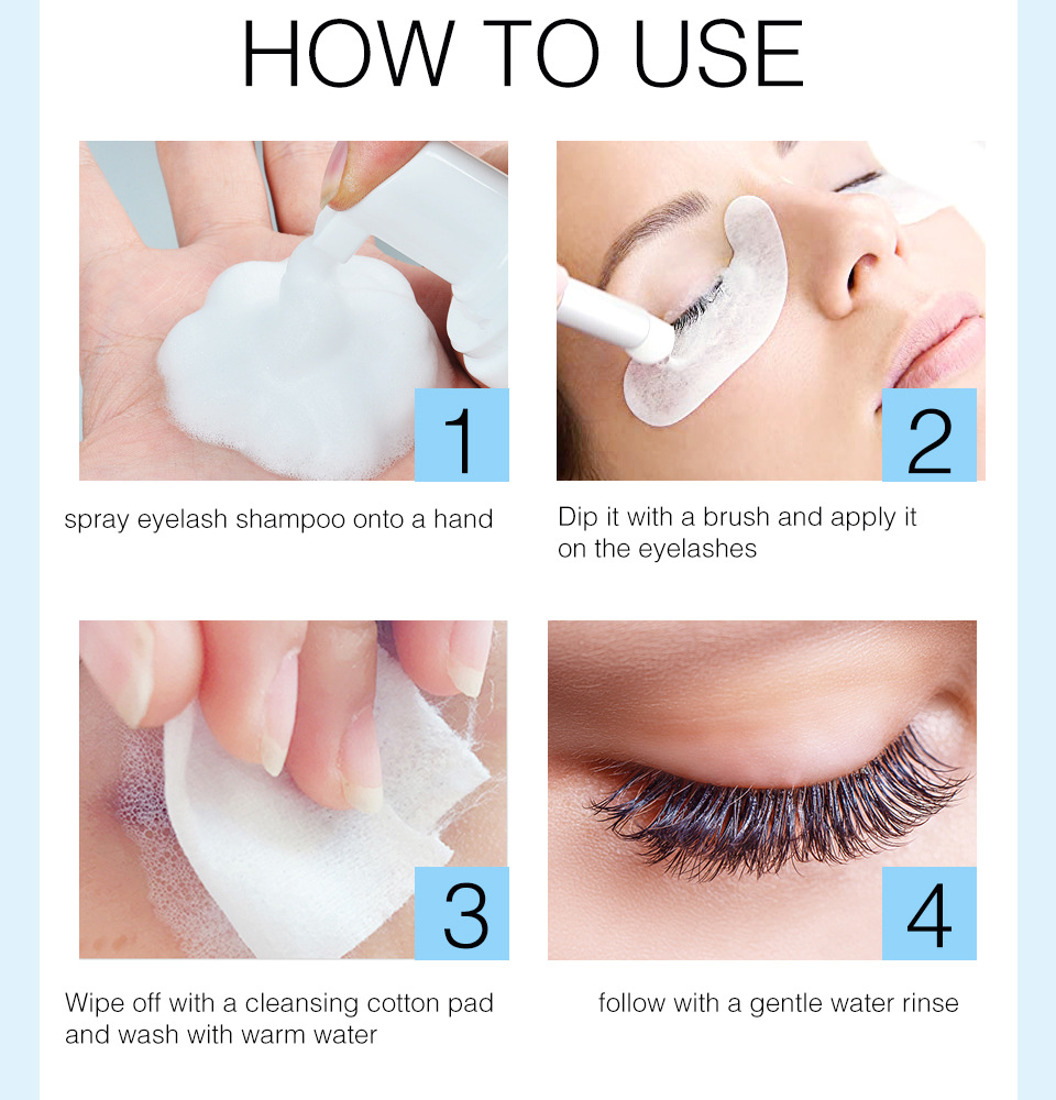 Lian Biquan Eyelash Shampoo Gentle Cleaning Eyelash Makeup Remover Mousse Foam Eyelash Shampoo Lian Biquan Eyelash Shampoo Gentle Cleaning Eyelash Makeup Remover Mousse Foam Eyelash Shampoo
