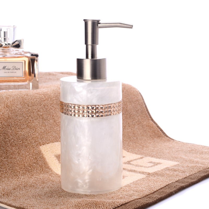 resin creative simple diamondencrusted lotion bottle fashion hotel club shampoo bath lotion hand sanitizer bottle