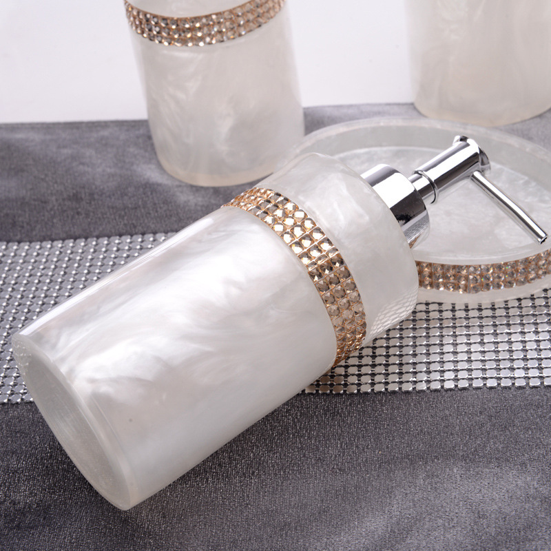 resin creative simple diamondencrusted lotion bottle fashion hotel club shampoo bath lotion hand sanitizer bottle