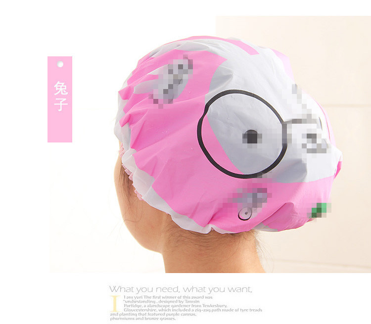 Cute cartoon bathing cap Japanese shower cap shampoo cap anti - lampblack cap