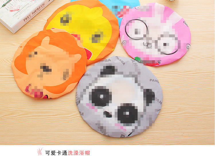Cute cartoon bathing cap Japanese shower cap shampoo cap anti - lampblack cap