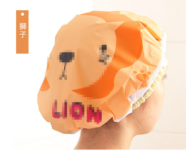 Cute cartoon bathing cap Japanese shower cap shampoo cap anti - lampblack cap