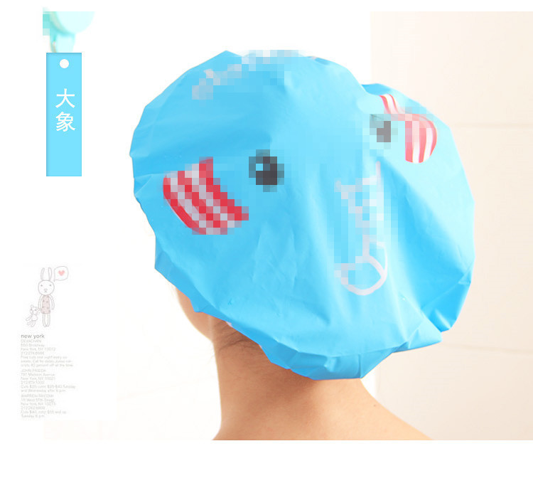 Cute cartoon bathing cap Japanese shower cap shampoo cap anti - lampblack cap