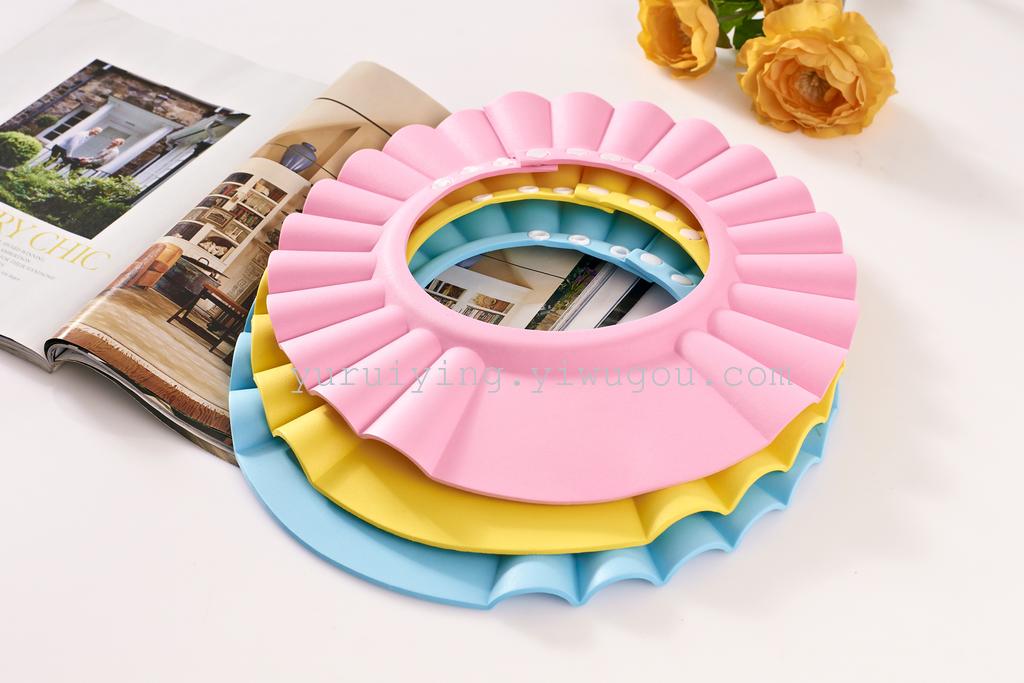 Baby shampoo cap children baby shower cap shower cap waterproof cap can be adjusted to increase